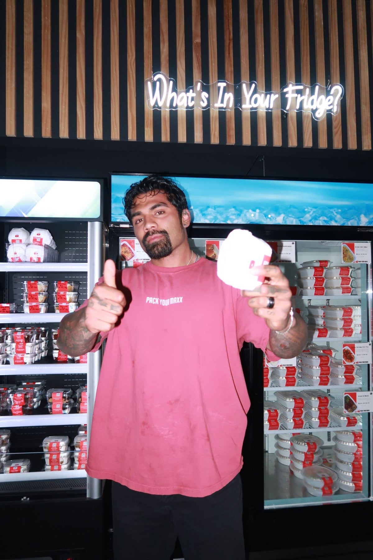 Thumbs up at the fridge